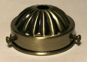 New 2 1/4" Fitter Steel Shade Holder, Antique Brass Finish, 1/8 IP #SH908A - Picture 1 of 3