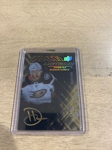 HUNTER DREW 2022-23 UD SPX BLACK LUSTROUS GOLD ROOKIES SIGNATURES CARD #14/25