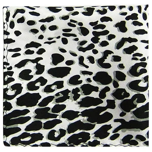 Nuevo Para Hombre Poliéster Tejido Leopardo Bolsillo Cuadrado Hankie Solo Blanco Fiesta Formal - Imagen 1 de 2