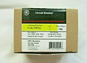 MARCO DE TERMINALES DE DISYUNTOR GE TCAL19PD3 para TEB, TEC, TED, THED Y SE 150A AMP - Imagen 1 de 6