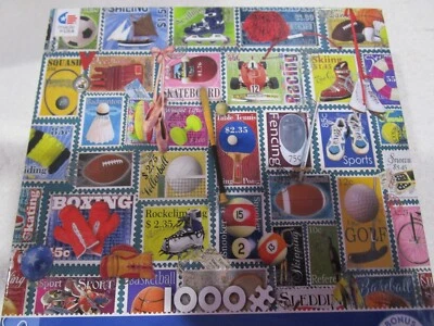 Sports Stamps 1000 Pices Jigsaw Puzzle (Ceaco, 2021) - Image 1 of 4