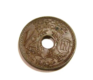 French Indo-China 1940 1/2 Centime Au Coin - Picture 1 of 5
