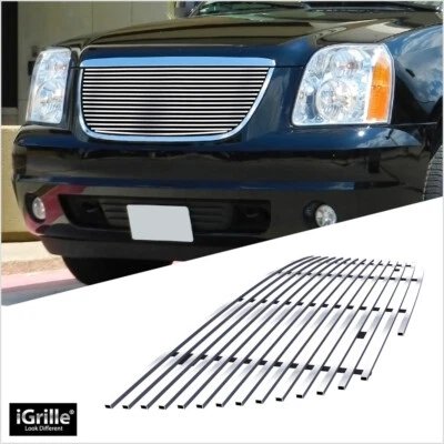For 2007-2014 GMC Yukon Main Upper Stainless Chrome Billet Grille Grill Insert - Image 1 of 4
