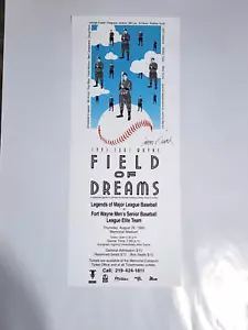 SUPER RARE Johnny Bench 1993 Fort Wayne Field of Dreams signed AUTO Poster Reds - Picture 1 of 12