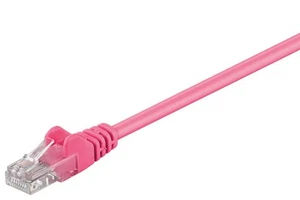 10x CAT 6 Netzwerkkabel, U/UTP; CAT 6-0025 U/UTP MAGENTA 0.25m SB - Bild 1 von 1