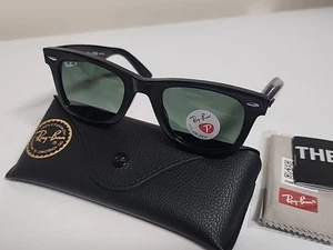 Ray-Ban Wayfarer Polarizado Negro y Verde G-15 Original Unisex 50x22mm RB2140 - Imagen 1 de 7