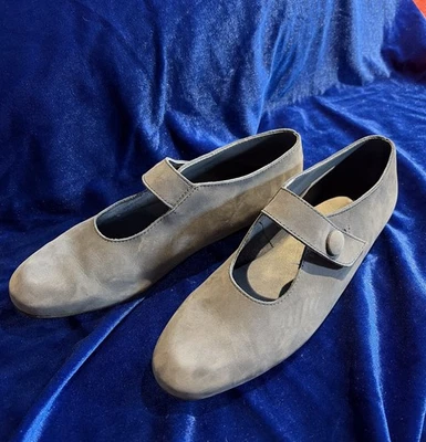 Синяя замшевая плоская арка с круглой застежкой на пуговицах - размер 39 - Изображение 1 из 2