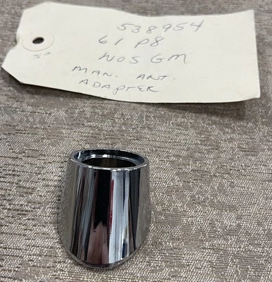 Nuevo de Lote Antiguo 1961 Pontiac Bonneville Grand Prix Todo P/8 Manual Cromo Adaptador de Antena Foto 1 de 4