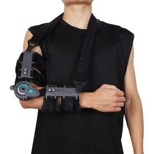 Elbow Brace Komzer Hinge Adjustable Post OP ROM Elbow Brace with Sling RIGHT - Picture 1 of 7