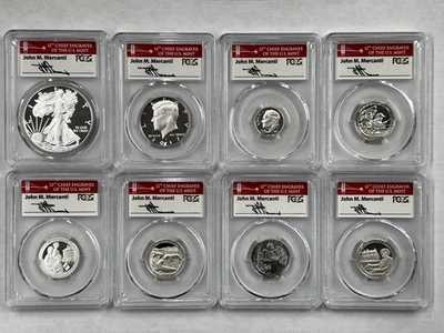 2017-S 8-pc Limited Edition Proof Set PF70DCAM John Mercanti SIGNED - Image 1 of 2