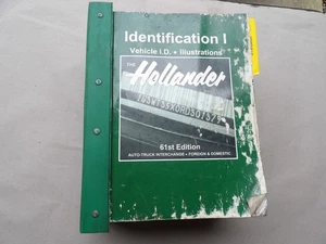 HOLLANDER 61ST AUTO CAR & TRUCK INTERCHANGE MANUAL 1995 BODY ID PARTS BOOK - Picture 1 of 10