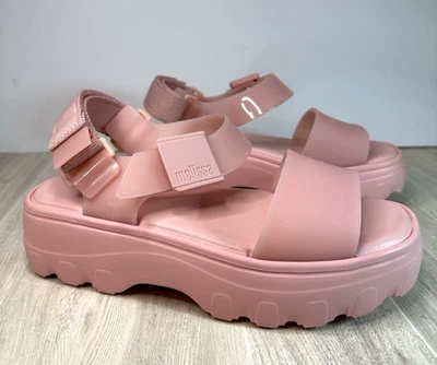 Sandalia Melissa para mujer talla 8 plataforma de arranque rosa gruesa zapatos ligeros Foto 1 de 4