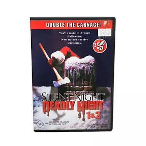 Silent Night , Deadly Night 1 & 2 (DVD Region 4) 2 Disc Set Scary Movie Film R18 - Picture 1 of 3
