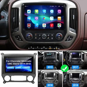 Fits 2014-2018 Chevrolet Silverado GMC Sierra Apple Carplay Android 12 Radio GPS - Picture 1 of 12