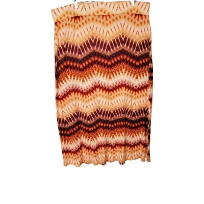 Ana Skirt Womens Size 1X Pull On Elastic Waist Maxi Long Knit Stretch Multicolor - Image 1 of 4