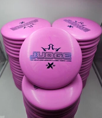 Dynamic Discs Judge 173g Pink 10th anniversary Classic Hybrid Disc Golf Putter - Image 1 of 2