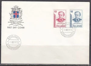 Iceland Scott 456-7 FDC - Ageir Asgeirsson - Picture 1 of 1