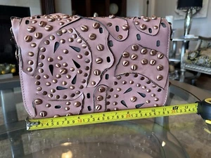 Patricia Nash Granada Rose Gold Studded Handbag and Matching Wallet EUC - Picture 1 of 15