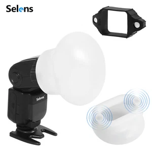 Selens Magnetic Silicone Sphere Flash Diffuser Speedlite Studio Rubber Band Kit - Picture 1 of 12