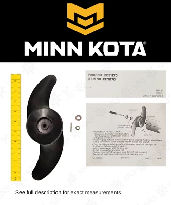MINN KOTA MKP-37 NEW TROLLING PROPELLER  2091170 1378170 1865022 GENUINE OEM NEW - Image 1 of 2