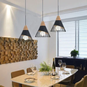 Black Pendant Light 3 Heads Kitchen Chandelier Lighting Ceiling Lights Bar Lamp - Picture 1 of 8