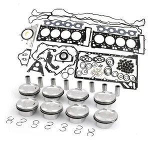 N63B44 Engine Rebuild Pistons Gasket Bearing Overhaul Kit For BMW 750i X5 X6 F02 - Picture 1 of 12