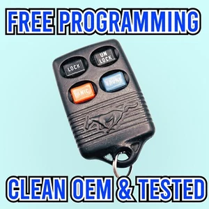 CLEAN OEM 1994-1997 FORD MUSTANG LOGO REMOTE FOB TRANSMITTER GQ43VT4T 3165189 - Picture 1 of 7