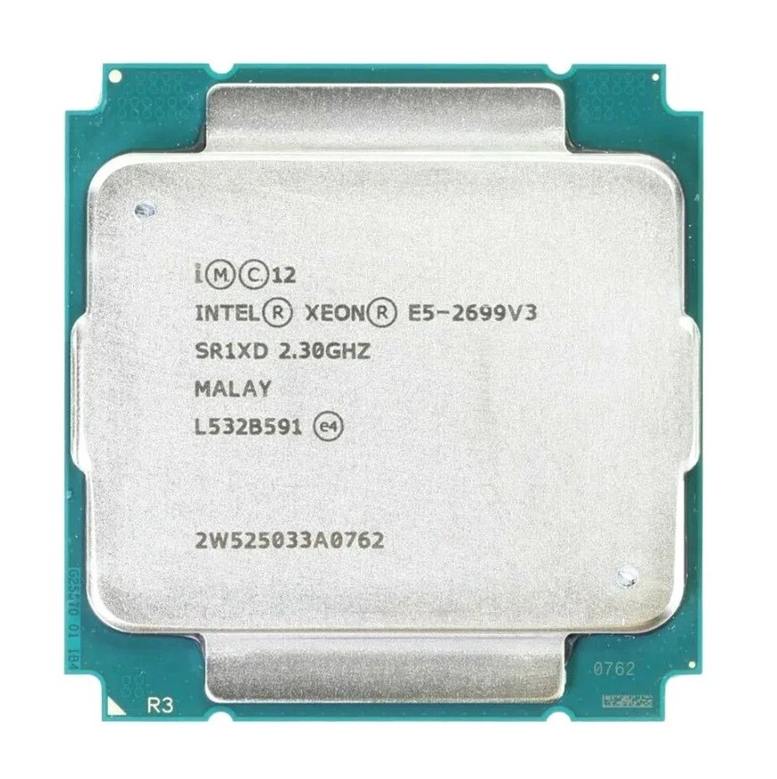 Intel Xeon E5-2699 V3 2.3GHz 18 Core 36 Threads 145W LGA 2011-3 CPU Processor - Image 1 of 1