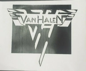 Van Halen Logo Iron On Heat Transfer Black 7 1/4" x 8 1/2" - Picture 1 of 1