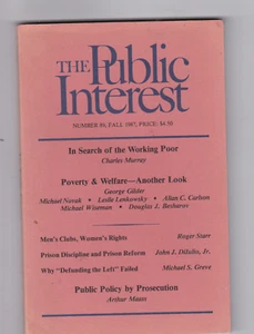 THE PUBLIC INTEREST. No. 89, FALL 1987; Men's Clubs, Women's Rights, Poverty.... - Picture 1 of 2