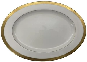 Mikasa Crown Jewel AK019 Gold 14" ovale Servierplatte - Bild 1 von 3