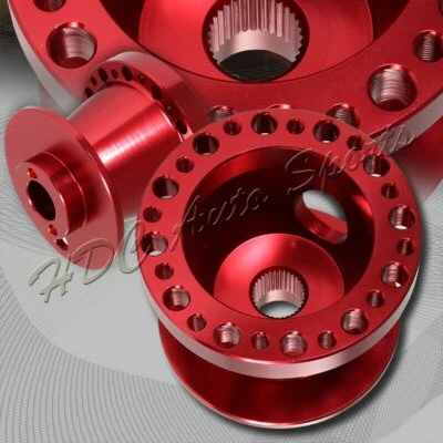For 1990-2005 Mazda Miata Red T6061 Aluminum Steering Wheel 6-Hole HUB Adapter - Image 1 of 3