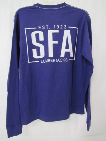 Stephen F. Austin Purple Cotton L/S Logo T-Shirt League 91 Cover