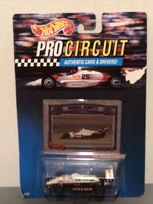 Hot Wheels Pro Circuit 1992 Indy Car Michael Andretti Texaco # 1 Car & Card - Image 1 of 4
