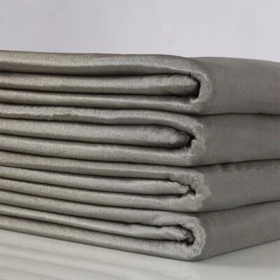EMF EMI RFID Blocking Cloth Microwave Shielding Silver Fiber Conductive Fabric - Image 1 of 4