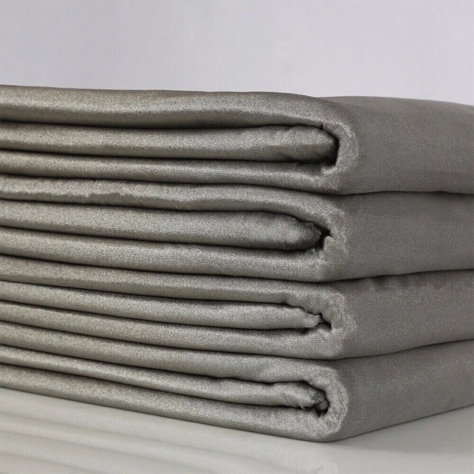 EMF EMI RFID Blocking Cloth Microwave Shielding Silver Fiber Conductive Fabric - Image 1 of 4