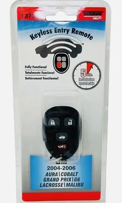 Dorman 13735 Keyless Entry Remote 4 Button Grand Prix Cobalt Lacrosse Malibu G6 - Image 1 of 2