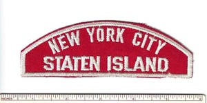 EK SCOUT BSA RWS NEW YORK CITY STATEN ISLAND ROT WEISS RAT STREIFEN CSP PATCH! - Bild 1 von 1
