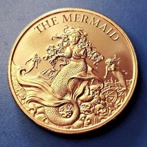 The Mermaid – Cryptozoology Collection; 1oz .999 Copper Round - Picture 1 of 3