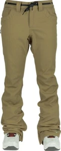Pantalones de snowboard L1 Breaches Sarga Calce Ajustado, Mujer Pequeños, Marrón Nogal Nuevos - Imagen 1 de 2
