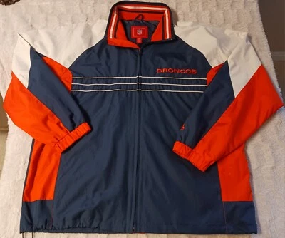 Chaqueta cortavientos G-III Denver Broncos forrada por la NFL cremallera completa para hombre talla mediana Foto 1 de 4