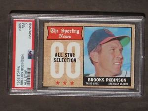 1968 Topps Brooks Robinson All Star # 365 Orioles PSA 7 NM HOF - Foto 1 di 1