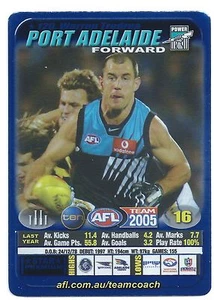 2005 Teamcoach Blue Star Premium Prize Card (120) Warren TREDREA Port Adelaide - Picture 1 of 1