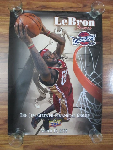 Upper Deck Cleveland Cavaliers LeBron James Poster SGA 03/16/2008 Cover