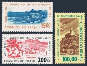 Brazil 983-985,985a sheet. Rio de Janeiro,400,1964.Botafogo,Church of Our Lady, - Picture 1 of 2