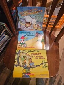 Lot 3 Spanish Paperback Books Froggy & Una Mascota Para Hombre Mosca - Picture 1 of 3