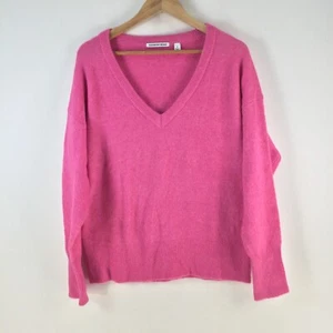 Country Road womens knit sweater jumper M pink long sleeve mohair wool 113360 - Picture 1 of 10