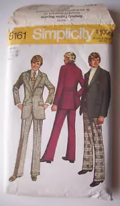 70's Mens Suit jacket pants pattern 5161 size 40 - Picture 1 of 2