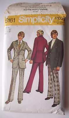 70's  Mens Suit jacket  pants pattern 5161  size 40 - Image 1 of 2