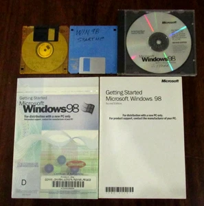 Microsoft Windows 98 deuxième édition disque et livres occasion bon état (F51 CS) - Photo 1/4